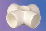 PVC pipe fittings cross with hole for umrella